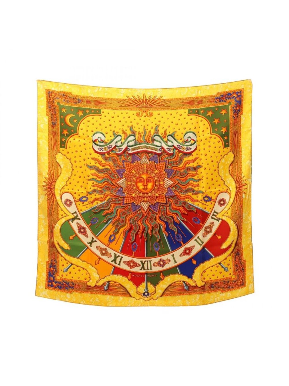Hermes Scarf Carre 90 Gloria Soli Orange Silk - Picture 1 of 7